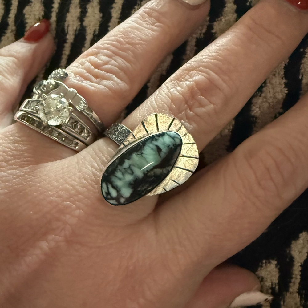 Beautiful Silver Turquoise Handcrafted Ring